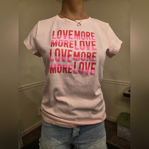 Kids Pink Love Graphic Tee - Picture 1 of 3